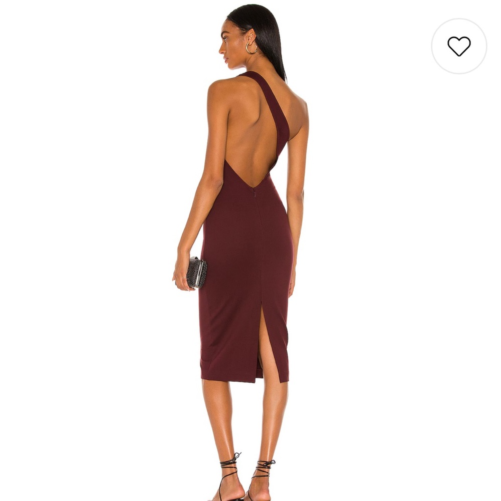 LPA One-Shoulder Burgundy Dress